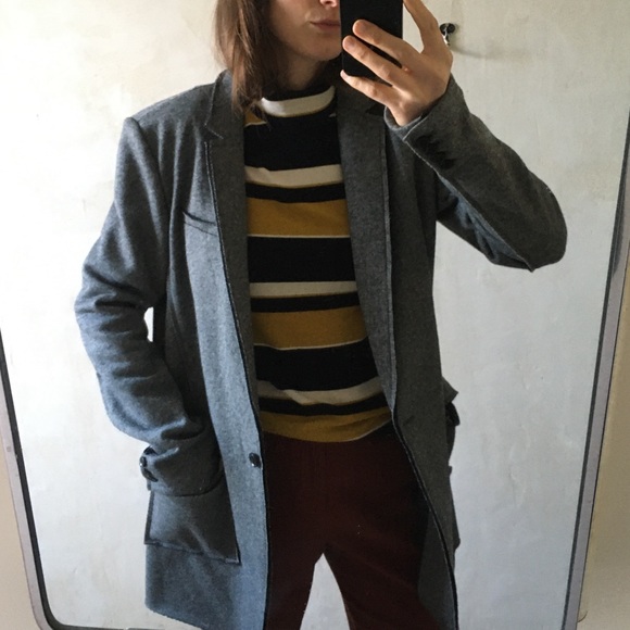 Retro stripe Ann Taylor mock neck tee sz S - Picture 5 of 12